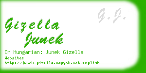 gizella junek business card